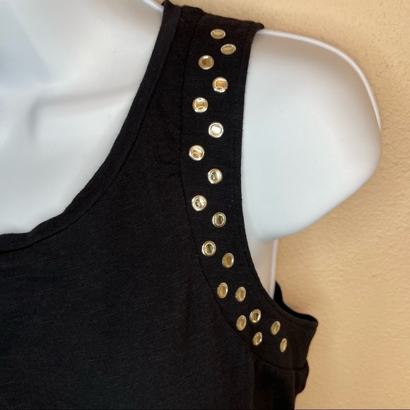 XS A.n.a Black Gemstone Accent Tank Stretch Women’s Extra Small 0 2 - Picture 2 of 8